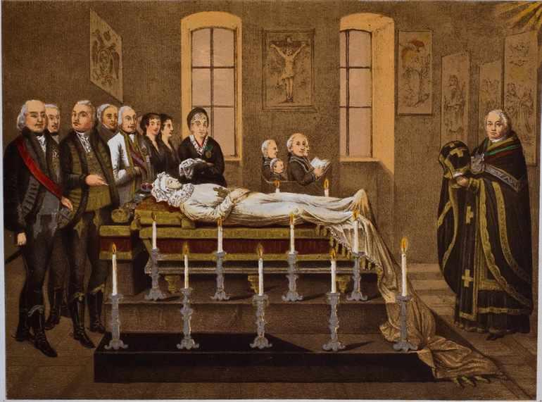 События 1801 Император Павел 1 на смертном одре.