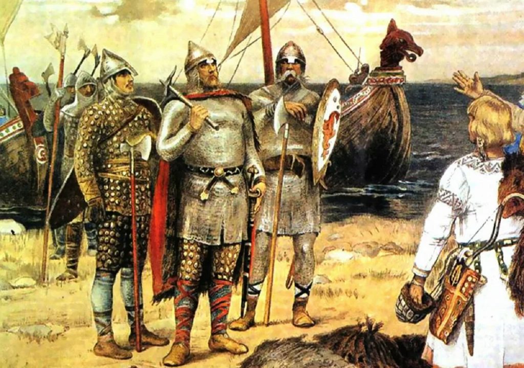 Князь Рюрик вместе с братьями прибыл в Новгород на княжение в Дохристианскую Русь.
